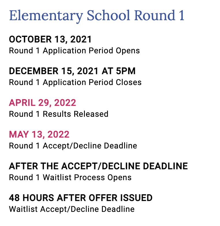 Spring 2021 CPS Elementary Notifications- Round 1